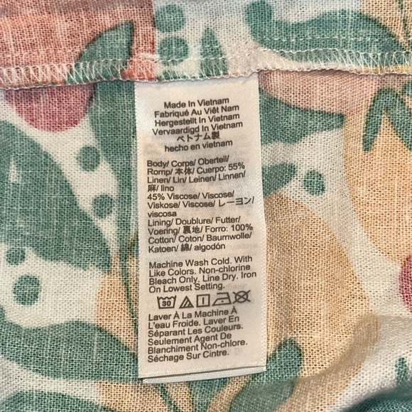 J Crew Linen Blend Bright Fruit Print Shift Dress Size 14🍊🍋 NWT - Picture 6 of 11